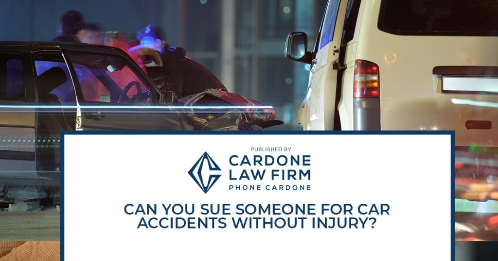 Vehicles after a collision on a city street